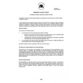 Annual Report - University of Western Sydney (UWS) - 2008 (Vol. 2, Part B)