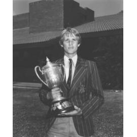 Tony Le Bars holding the Tattersall's Cup [Hawkesbury Agricultural College (HAC)]