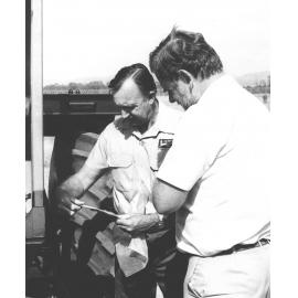 Leasing of John Deere 1640 & 2140 tractors to the College (03 of 12) - Chris Vaughan-Roberts (right) [Hawkesbury Agricultural College (HAC)]