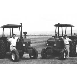 Leasing of John Deere 1640 & 2140 tractors to the College (01 of 12) - Chris Vaughan-Roberts (left) and John Paterson (right) [Hawkesbury Agricultural College (HAC)]