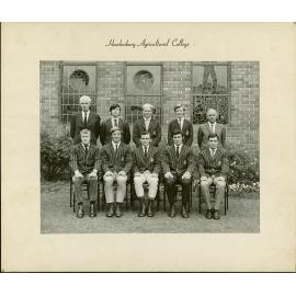 Final year students (?) - taken outside the Memorial Library [Hawkesbury Agricultural College (HAC)]