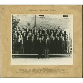 Final Year Agriculture students, 1963 [Hawkesbury Agricultural College (HAC)]