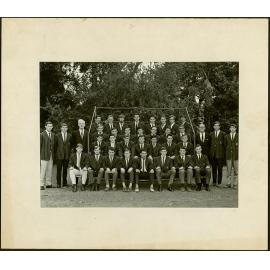 Final year students and staff - Principal Doman standing to the left [Hawkesbury Agricultural College (HAC)]