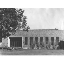 Memorial Library - entrance and seven stained-glass windows [Hawkesbury Agricultural College (HAC)]