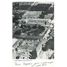 Aerial photograph - Main College buildings from East - new Basketball Gymnasium under construction [Hawkesbury Agricultural College (HAC)] - Print 2 of 2