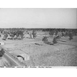 View from the top of the Harvestore in the Dairy looking East towards the Poultry section [Hawkesbury Agricultural College (HAC)]