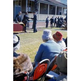 Hawkesbury Agricultural College Diploma Day 24 May 1962. Minister of Agriculture Hon. Mr Entick NAP presenting Rowland Horn with Diploma - Photo 165 - Copy