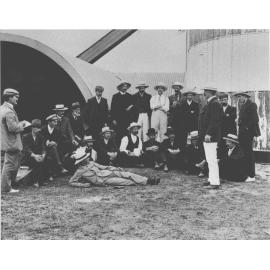 Winter School for Farmers, No Date - Farmer students attending a lecture outside the Dairy Silos [Hawkesbury Agricultural College (HAC)]