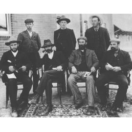 Farmers - four seated and three standing [Hawkesbury Agricultural College (HAC)]