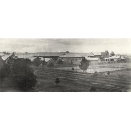 Early scene from Stable Square looking towards Thompson Block [Hawkesbury Agricultural College (HAC)] - Print 2 of 2 - Cropped