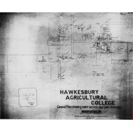 General Plan showing water service and part drainage, undated [Hawkesbury Agricultural College (HAC)]