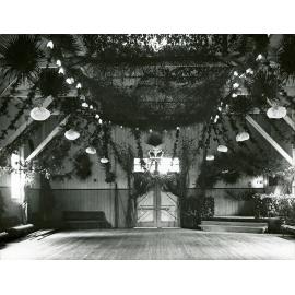 Gymnasium - Interior scene decorated for a function [Hawkesbury Agricultural College (HAC)]