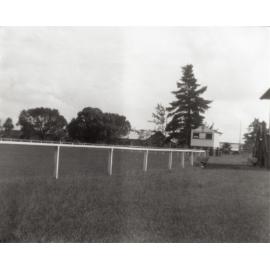 Oval and score board [Hawkesbury Agricultural College (HAC)] - Print 2 of 2 - Cropped