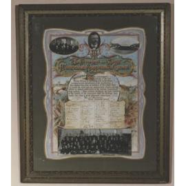 Framed, signed certificate of the first Winter School for farmers held at the College [Hawkesbury Agricultural College (HAC)]