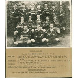Football Rugby Team - Special Team 1911 [Hawkesbury Agricultural College (HAC)]