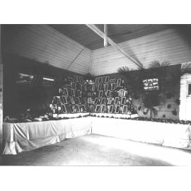 Exhibit of dried and bottled fruits in the Cannery [Hawkesbury Agricultural College (HAC)]