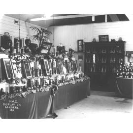 Exhibit of dried and bottled fruits in the Cannery [Hawkesbury Agricultural College (HAC)]
