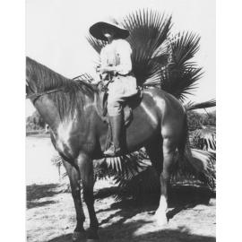 Mounted horsewoman [Hawkesbury Agricultural College (HAC)]