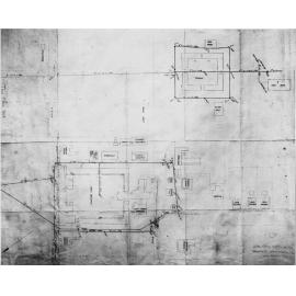 Plan of buildings - showing water supply (undated, before 1929) [Hawkesbury Agricultural College (HAC)]
