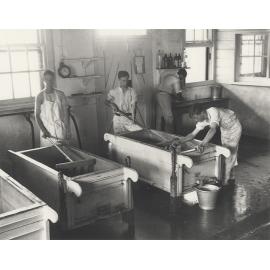 Dairy Factory (interior): Students making cheese (Print 2 of 2) - Uncropped [Hawkesbury Agricultural College (HAC)]
