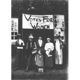Empire Day - Students dressed up - Suffragettes [Hawkesbury Agricultural College (HAC)]