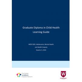 Learning Guide - Adolescent, Mental Health and Health Inequity (MEDI5003) - Quarter 3 2024