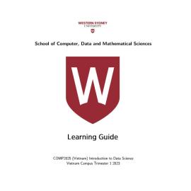 Learning Guide - (Vietnam) Introduction to Data Science (COMP2025) - Vietnam Campus Trimester 1 2023 Day