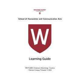 Learning Guide -  (Vietnam) Advertising: Creative (MKTG2001) - Vietnam Campus Trimester 3 2023 On-site