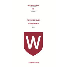 Learning Guide - Academic English (700056 / 900021) - Term 3 2020