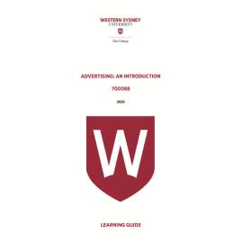 Learning Guide - Advertising: An Introduction (700088) - Term 3 2020