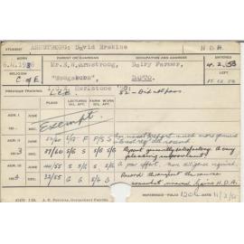 ARMSTRONG, David Erskine (Hawkesbury Diploma of Agriculture (HDA))