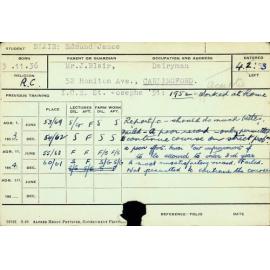 BLAIR, Edmund James (Course Not Identified)