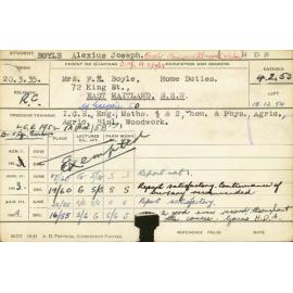 BOYLE, Alexius (Lex) Joseph (Hawkesbury Diploma of Agriculture (HDA))