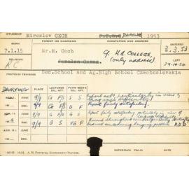 CECH, Miroslov (Hawkesbury Diploma in Dairy (HDD))