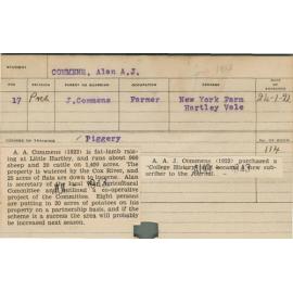 COMMENS, Alan AJ (Short Course - Piggery)