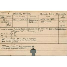 COMMINS, Thomas (Hawkesbury Diploma of Agriculture (HDA))