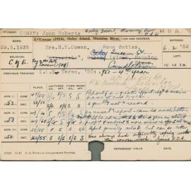 COWAN, John Roberts (Hawkesbury Diploma of Agriculture (HDA))