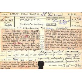DILLON, Peter Rudolph (Hawkesbury Diploma of Agriculture (HDA))