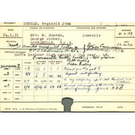 DUNCAN, Reginald John (Hawkesbury Diploma in Dairy (HDD))