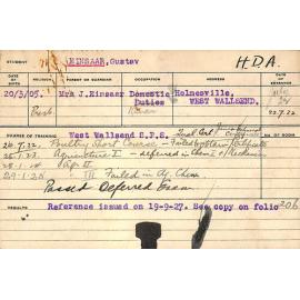 EINSAAR, Gustav (Hawkesbury Diploma of Agriculture (HDA))