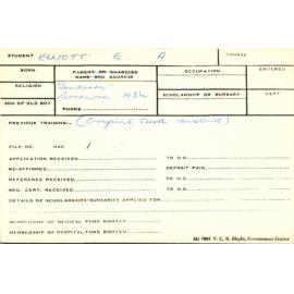 ELLIOTT, EA (Hawkesbury Diploma of Agriculture (HDA))