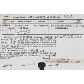 GOLDSWAIN, Eric Richard Blandford (Hawkesbury Diploma of Agriculture (HDA))