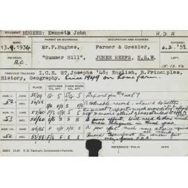 HUGHES, Kenneth John (Hawkesbury Diploma of Agriculture (HDA))