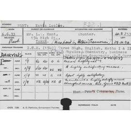 HUNT, Kevin Leslie (Hawkesbury Diploma in Dairy (HDD))