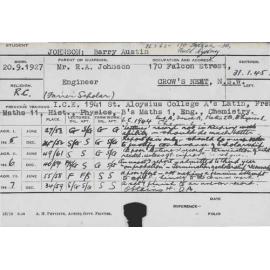 JOHNSON, Barry Austin (Hawkesbury Diploma of Agriculture (HDA))