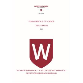 Learning Guide - Academic Skills for Science (700231 - 900105) - The College Term 1 (T1) 2020