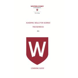 Learning Guide - Academic Skills for Science (700230-900101) - 2021 Quarter 1 V3.0