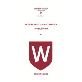Learning Guide - Academic Skills for Health Science (700225-900099) - 2021 Quarter 1 V1.0