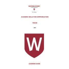 Learning Guide - Academic Skills for Communication (700218) - 2021 Quarter 1 V1.0