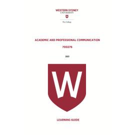 Learning Guide - Academic and Professional Communication (700276) - 2021 Quarter 1 V1.0